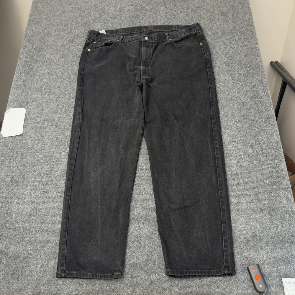 Levis 550 Jeans Mens 48 Black Denim Relaxed Fit Straight Leg Casual Streetwear
